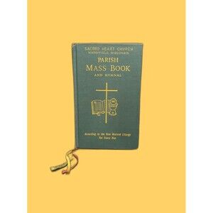 Parish Mass Book & Hymnal Sacred Heart Church WI Hardcover 1966 Printed In U.S.A